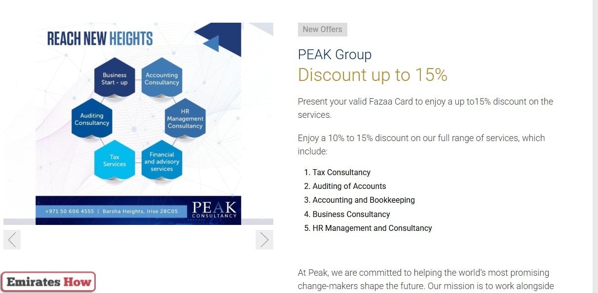 Fazaa Card Discount List