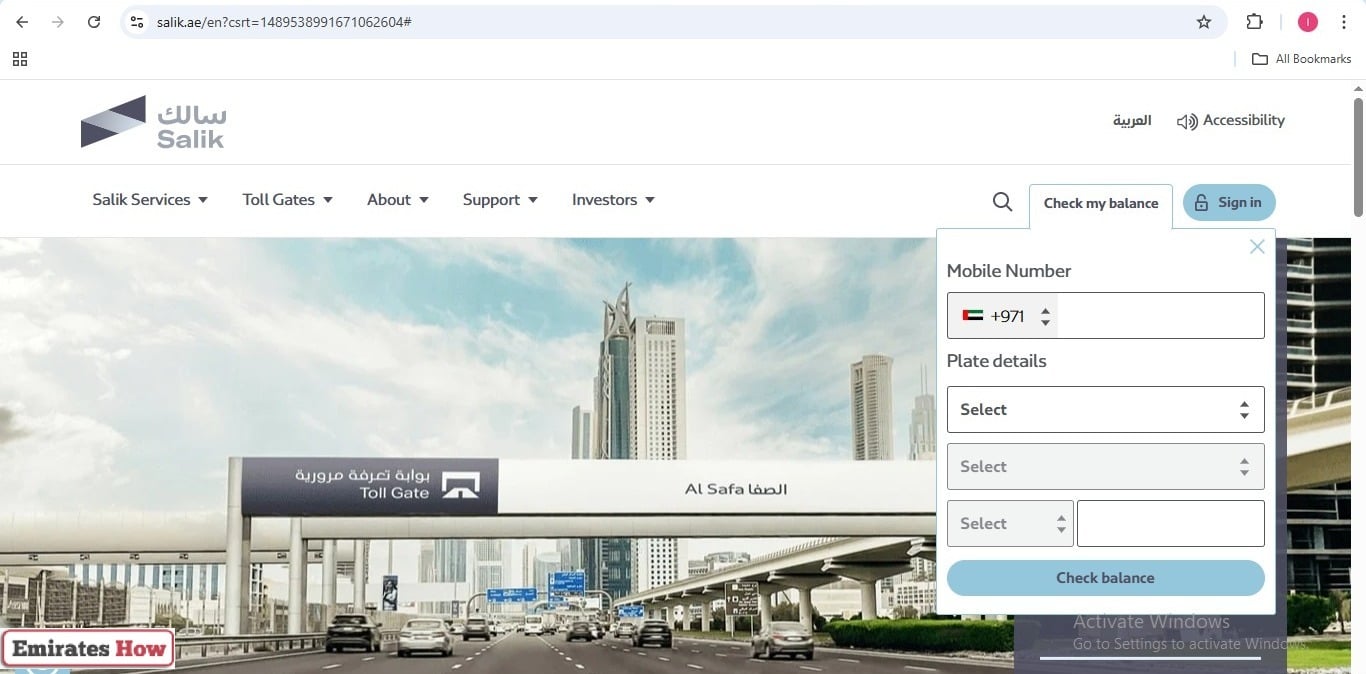 Salik Balance Check