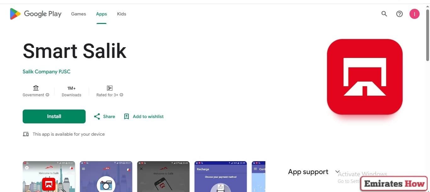Salik Recharge Online