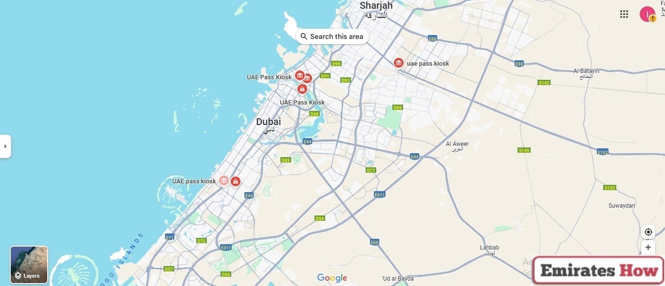 UAE Pass Kiosk Near Me