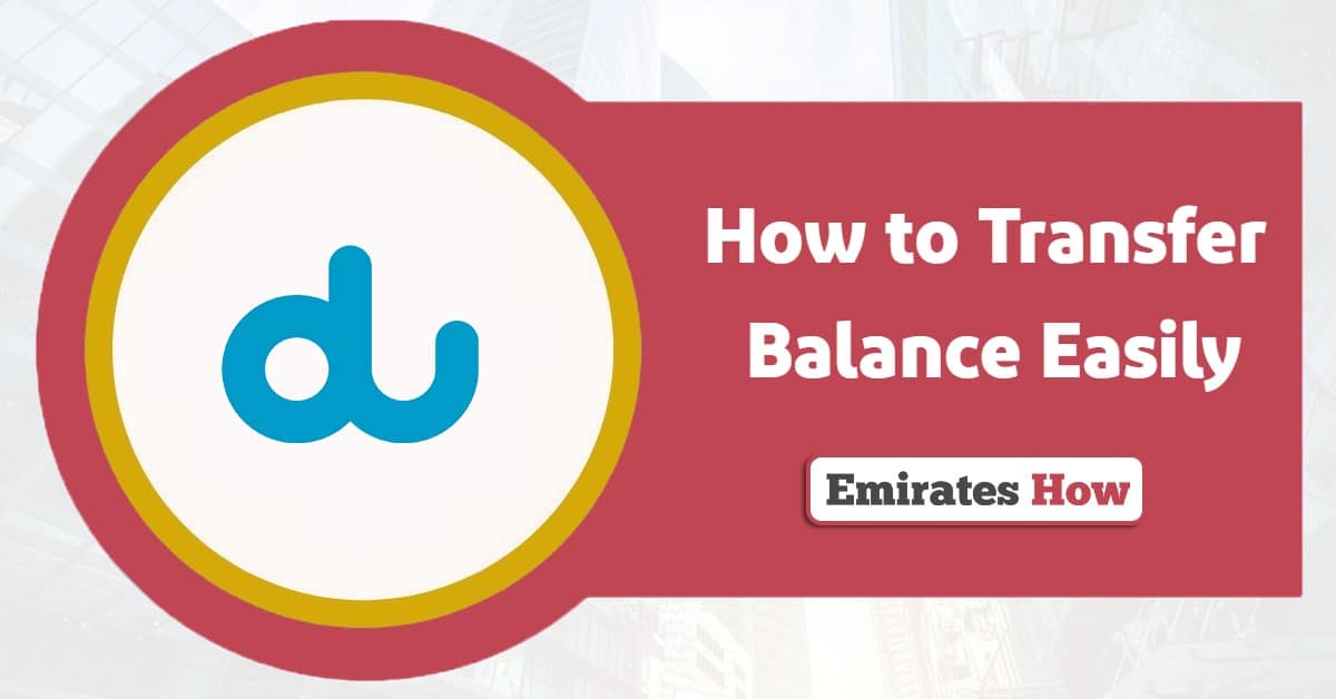 Du Balance Transfer: Easy Steps & Tips